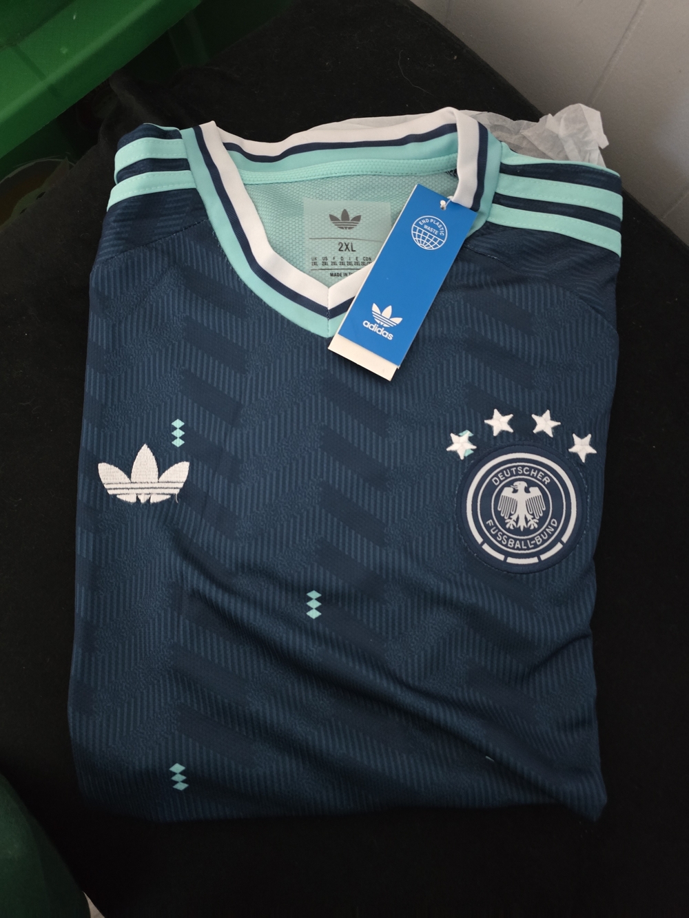 adidas Germany National Team Jersey - Navy with Mint Trim